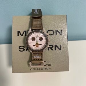 🍇 Swatch X Omega Bioceramic Moonswatch Mission To Saturn Watch